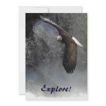 Bald Eagle & Waterfalls Invitation Cards