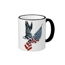 Bald Eagle with American Flag Mugs