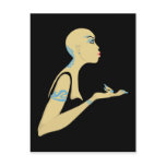 bald girl post cards