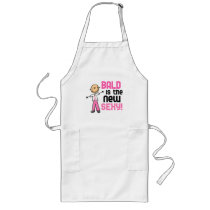 Bald Is The New Sexy Breast Cancer Stick Figure Apron