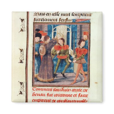 Baldwin I  Sixth Count of Hainaut crowned by bridgemanart