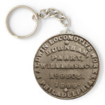 Baldwin Locomotive Builders Plate 1888 Key Chains