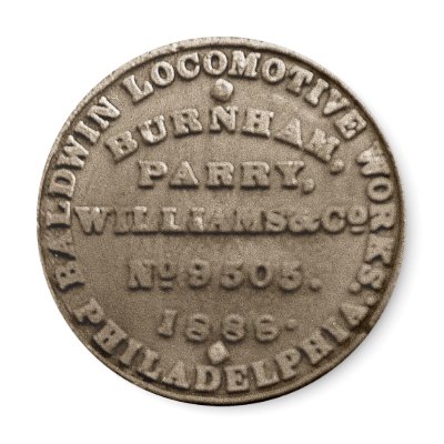 Baldwin Locomotive Builders Plate 1888 Refrigerator Magnet by earth_sea