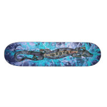 BALI lizard blue | blue splatter Skate Board Deck