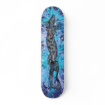 BALI lizard blue | blue splatter Skate Board Deck