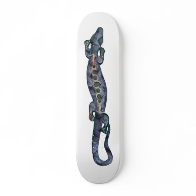 BALI lizard blue Custom Skate Board by EDDArtSHOP