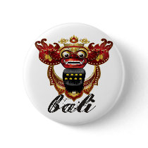 Balinese Barong Indonesia Souvenir Pinback Buttons