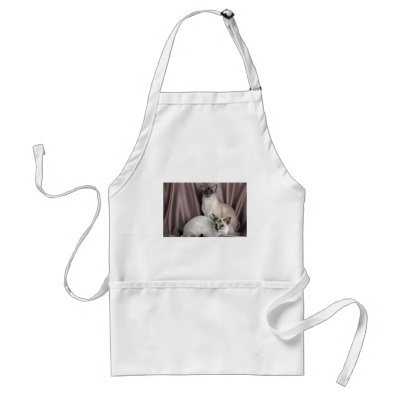 Balinese, blue tabby point and seal tortie point apron by lolanimals