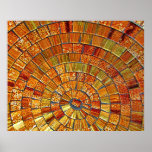 Balinese Glass Tile Art - Brown Print