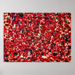 Balinese Glass Tile Art - Red Poster