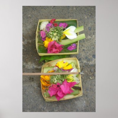 Balinese Offering Baskets Print by MarkoMarko