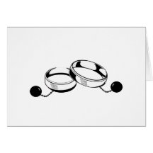 Ball and Chain Wedding Rings Cards