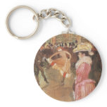 Ball at the Moulin Rouge by Toulouse Lautrec Keychain