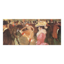 Ball at the Moulin Rouge by Toulouse Lautrec Full Color Rack Card