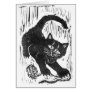 Ball of Yarn - block print Greeting Card