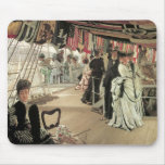 Ball on Shipboard by James Tissot Mousepads
