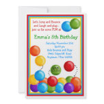 Ball Pit, Bounce House, Birthday Invitations