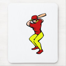 Ball Player Batter Mouse Mats