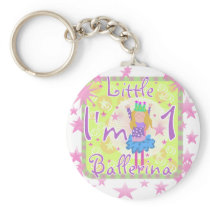 Ballerina 1st Birthday Tshirts and Gifts Key Chains