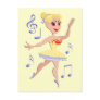 Ballerina Ballet Music Post Card