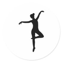 Ballerina - Ballet Round Sticker