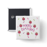 Ballerina Birthday Button