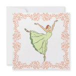 Ballerina Birthday Square Invitation
