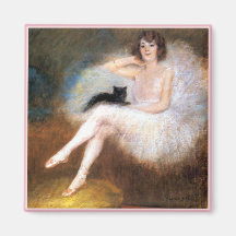 Ballerina & Black Cat Magnets