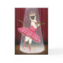Ballerina Cat Chocolate Point Siamese Greeting Car