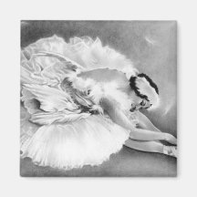 Ballerina Dying Swan Magnet