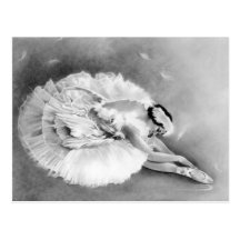 Ballerina Dying Swan Postcard