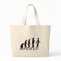 Ballerina Evolution Darwin's Ballerina--Funny Canvas Bags