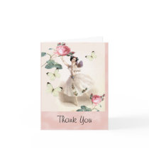 Ballerina Fairy Thank you Greeting Cards