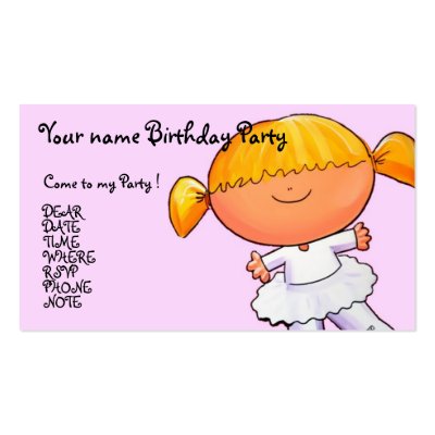 Ballerina Girl - Customise Business Card by myhome71