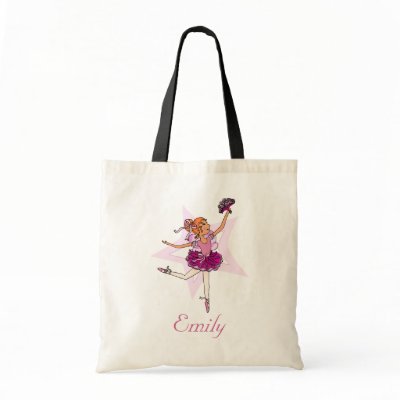 Ballerina girl "name" pink ballet bag by Mylittleeden