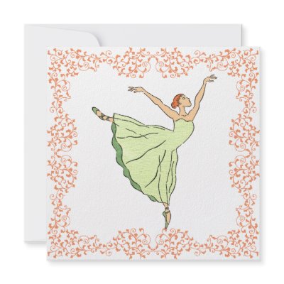 Ballerina Grace Dance Recital Square Invitation by tutusweet
