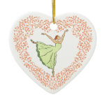 Ballerina Grace Heart Ornament