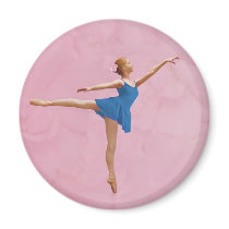 Ballerina in Arabesque Pose Customisable Magnet