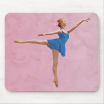 Ballerina in Arabesque Pose Customisable Mousepad