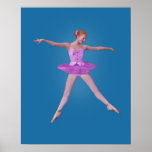 Ballerina in Pink Costume Print