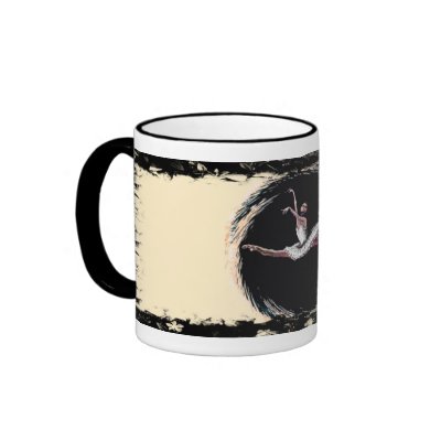 Ballerina in White Tutu Grande Jete Mug by cynthiasballetart