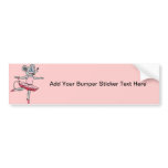 Ballerina Mouse Bumper Sticker