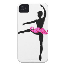 Ballerina Moustache iPhone 4 Covers