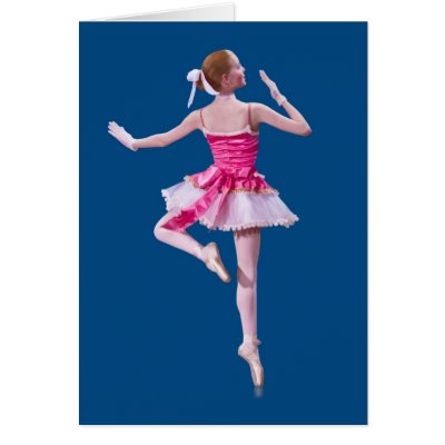 Ballerina on Blue Card by ToeDancer