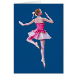 Ballerina on Blue Card