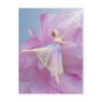 Ballerina on Pink and Blue Postcard