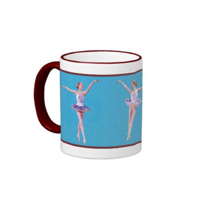 Ballerina on Point  in Blue and Purple Coffee Mug by ToeDancer