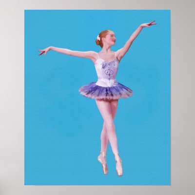 Ballerina on Point  in Blue and Purple by ToeDancer