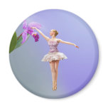 Ballerina, Orchid on Purple Magnet