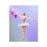 Ballerina, Orchid on Purple Wrapped Canvas Canvas Print